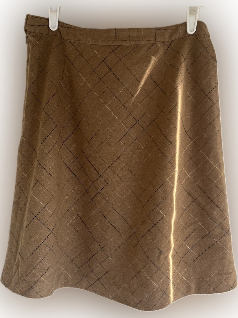 Vintage Y2K Old Navy Collection Brown Plaid A-Line Skirt Size 8